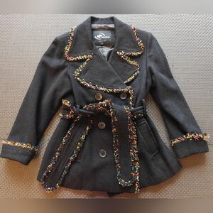 Dark Navy Peacoat with Colorful Trim